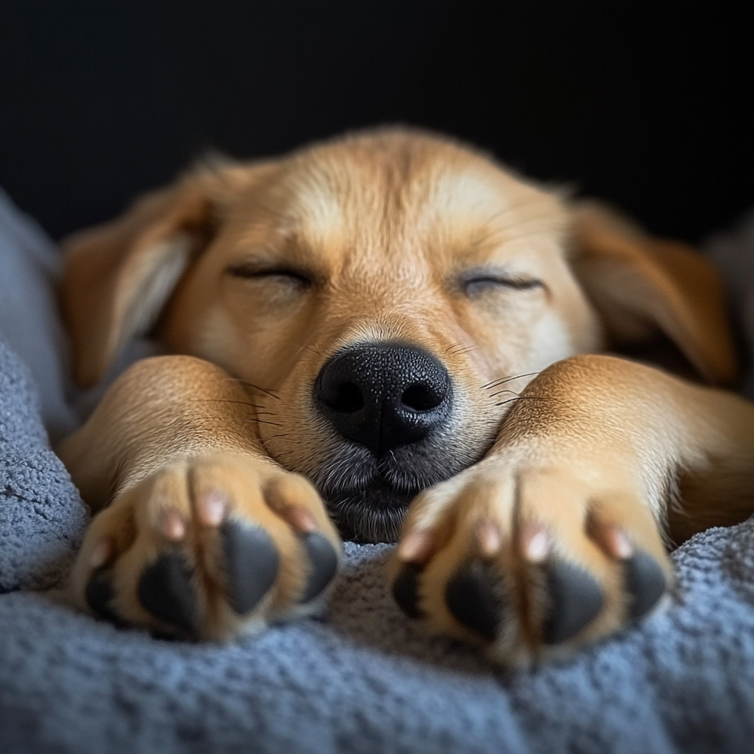 Sleeping Puppy Close-Up