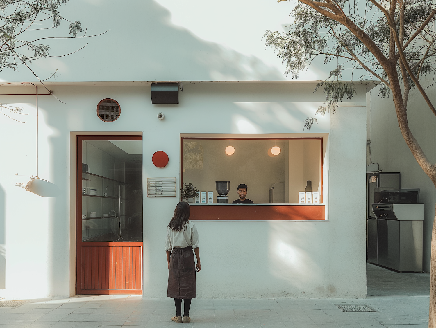 Outdoor Service Counter Interaction