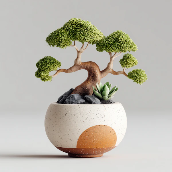 Bonsai in Modern Pot
