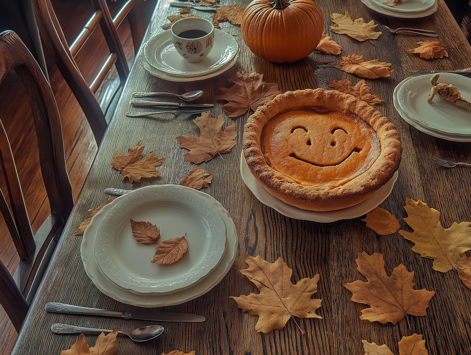 Autumn-Themed Table Setting