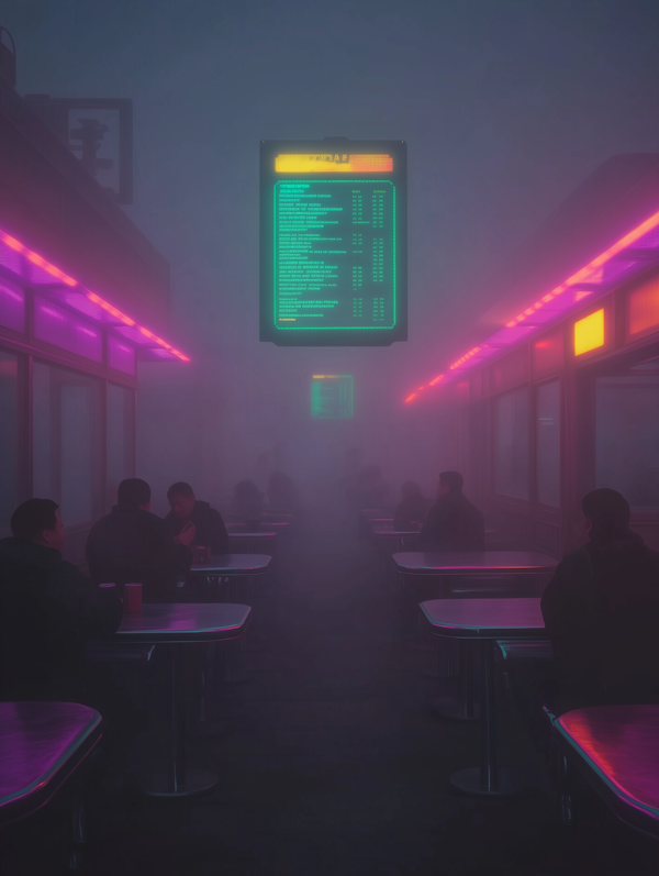 Futuristic Diner Scene