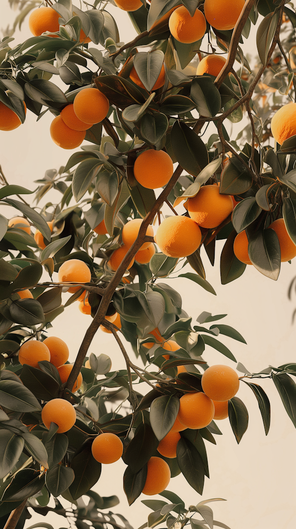 Vibrant Orange Tree with Ripe Fruit