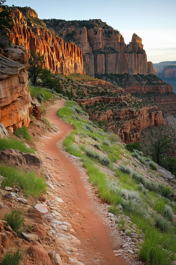 Scenic Landscape with Winding Path