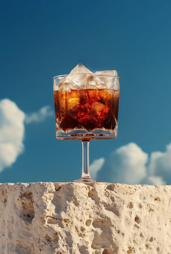 Iced Beverage on Stone
