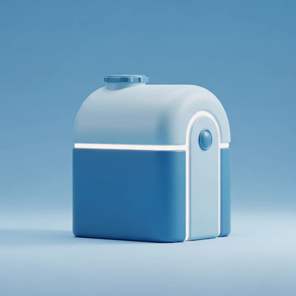 Minimalist Blue Container