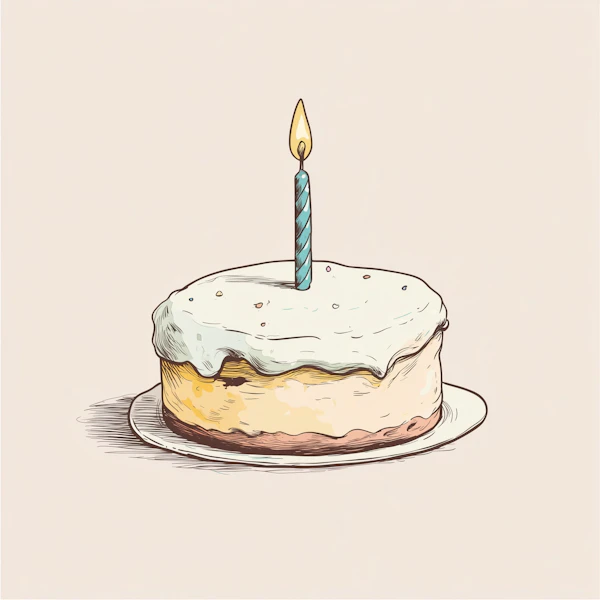 Birthday Cake Drawing