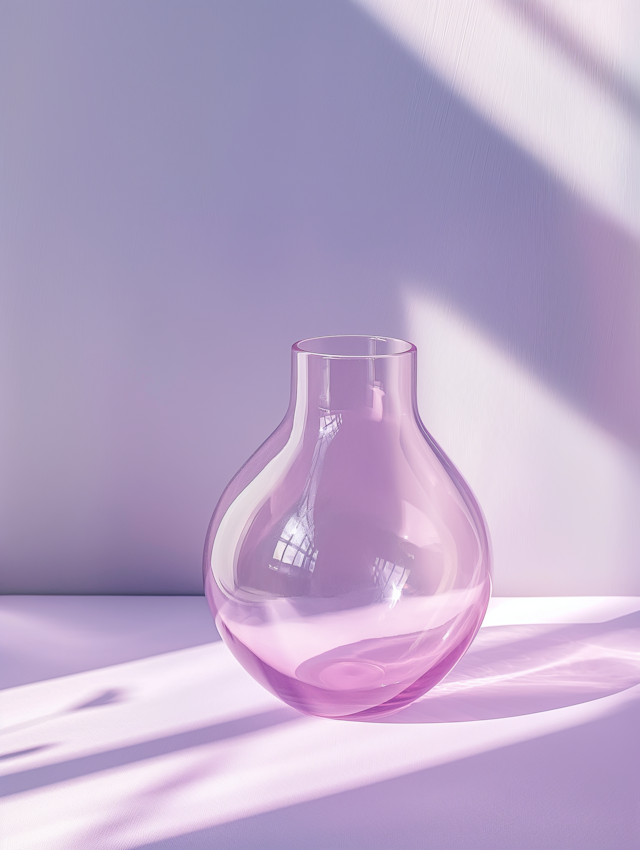 Elegant Translucent Pink Vase