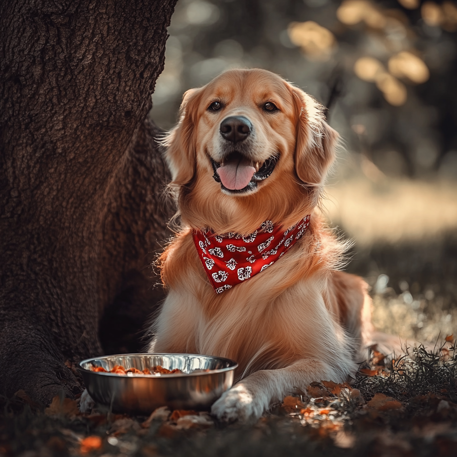 Golden Retriever in Autumn