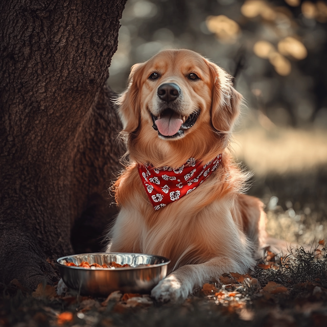 Golden Retriever in Autumn