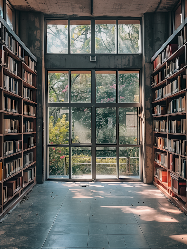 Serene Library Interior