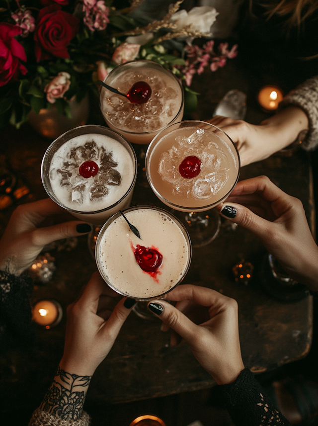 Celebratory Toast with Cocktails