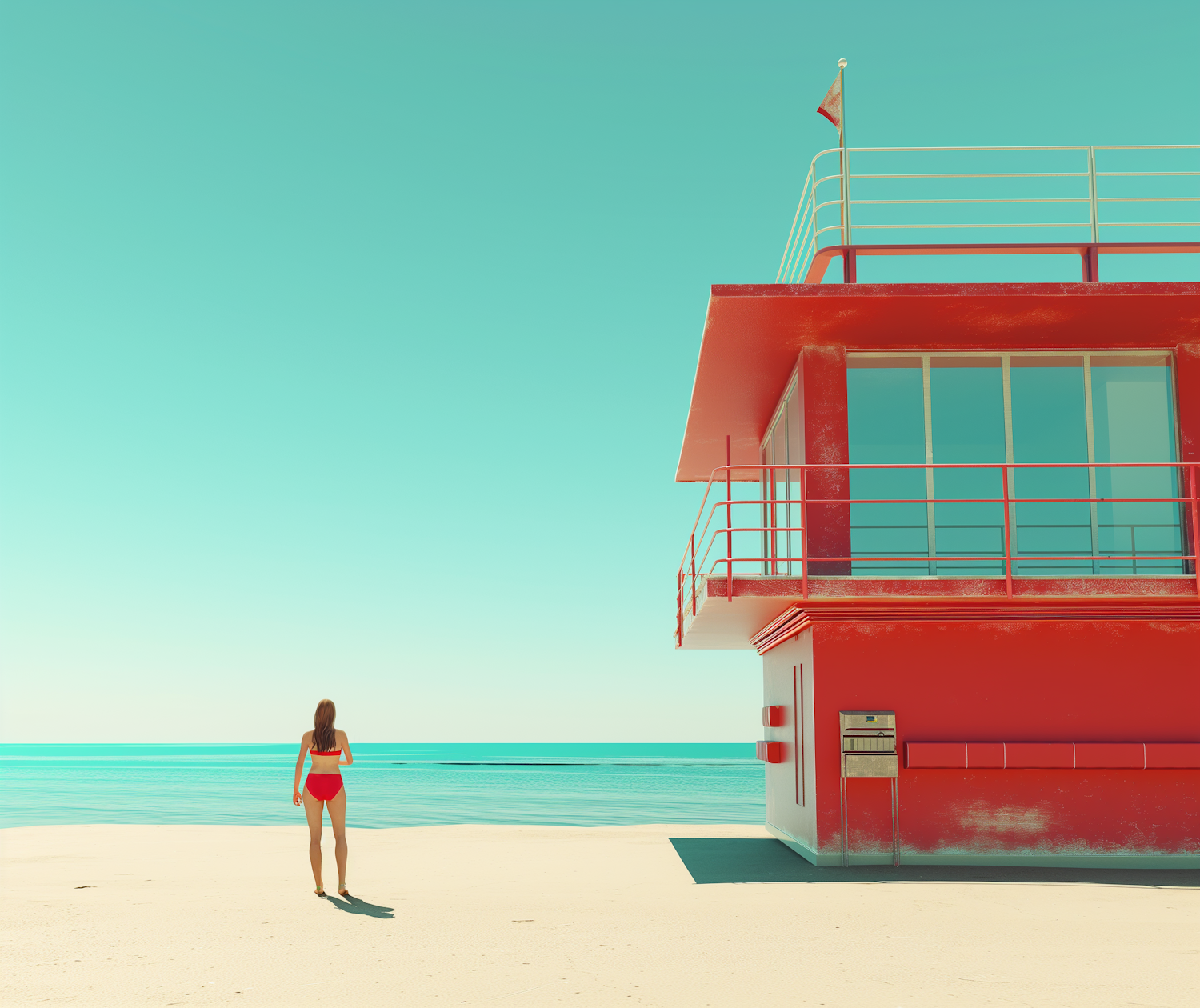 Contemplation at the Lifeguard Tower