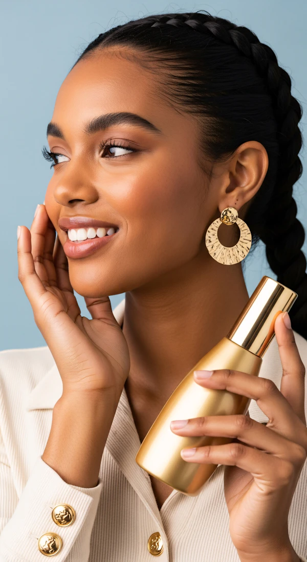 Golden Elegance Portrait