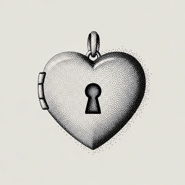 Heart Locket Illustration