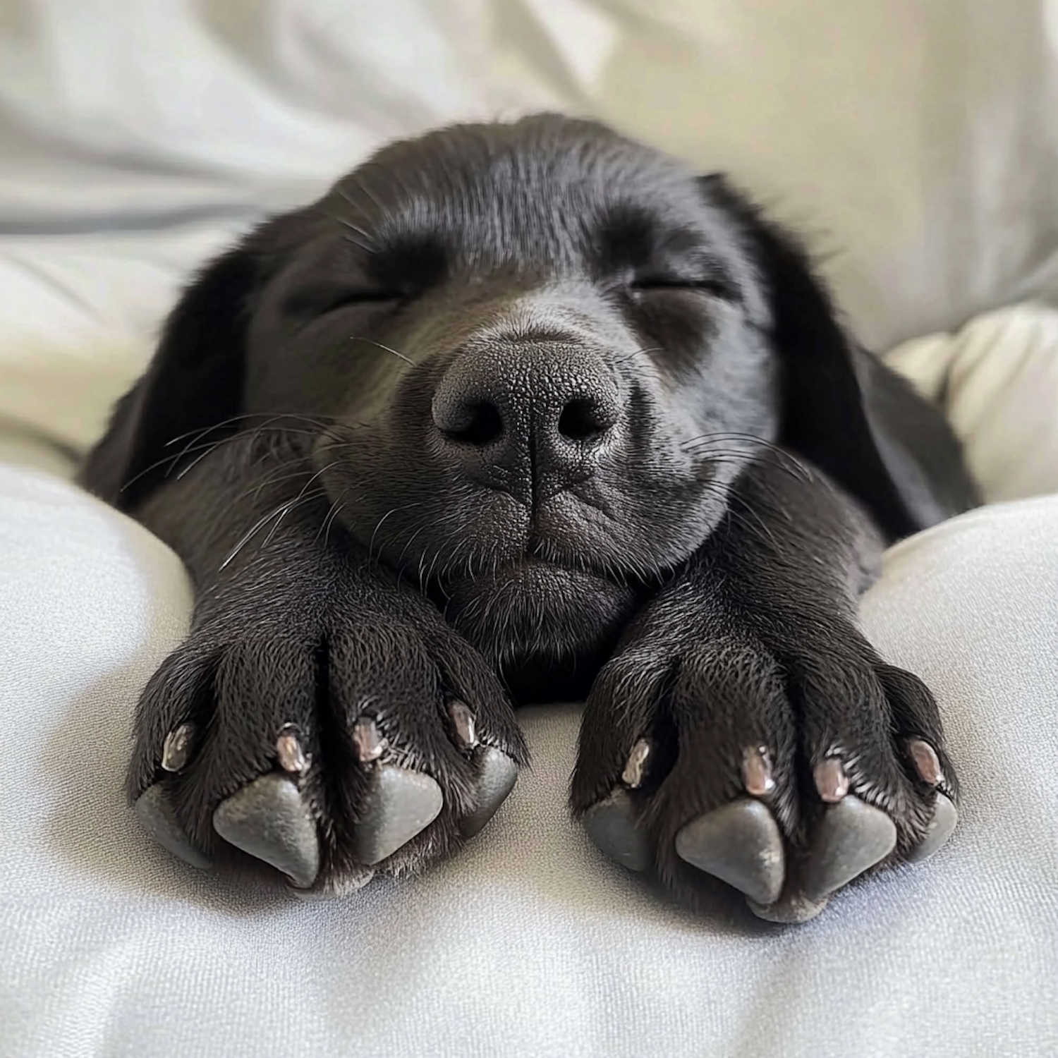 Sleeping Black Puppy