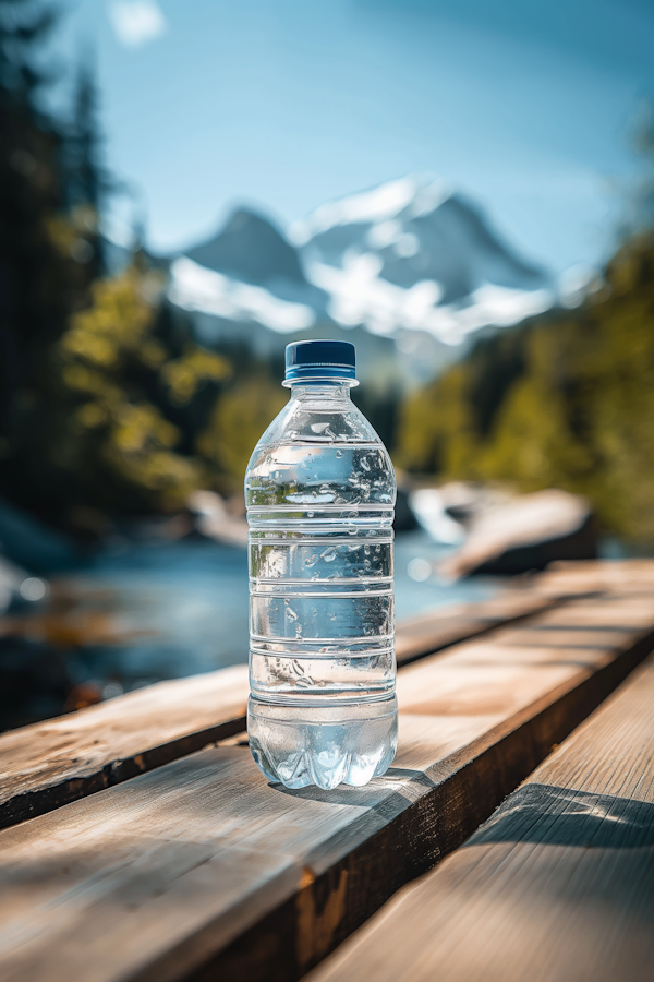 Water Bottle in Natural Setting