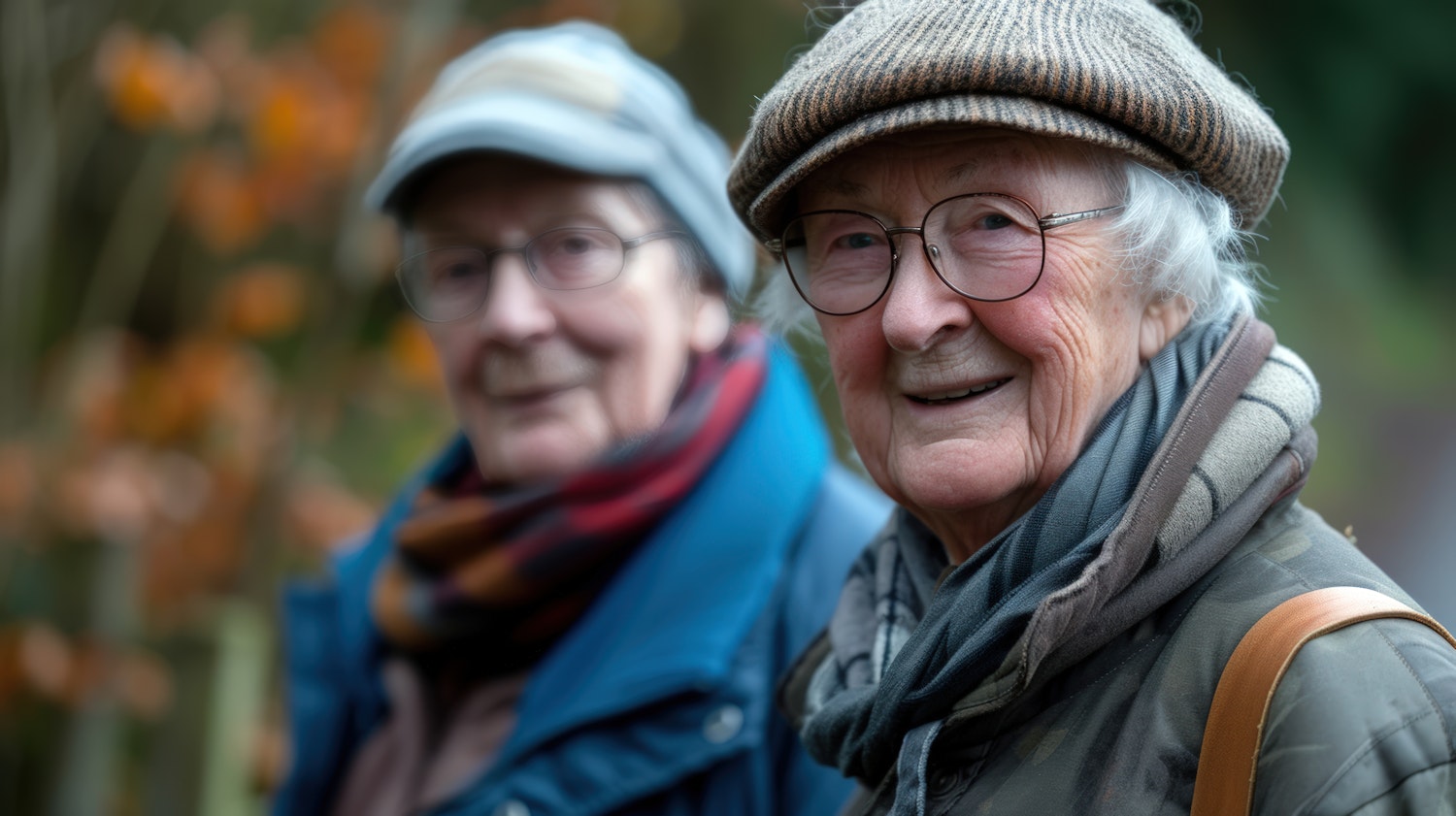 Elderly Couple Enjoying Autumn Outdoors