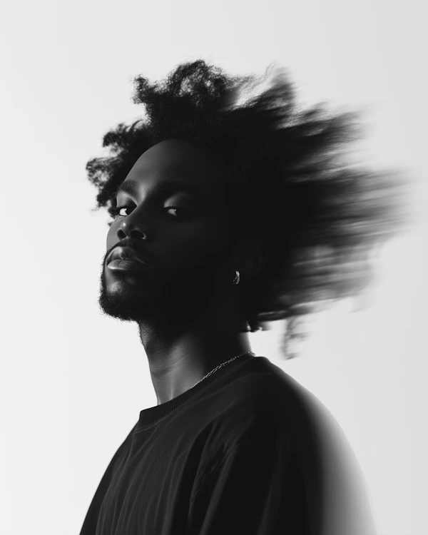 Dynamic Afro Portrait