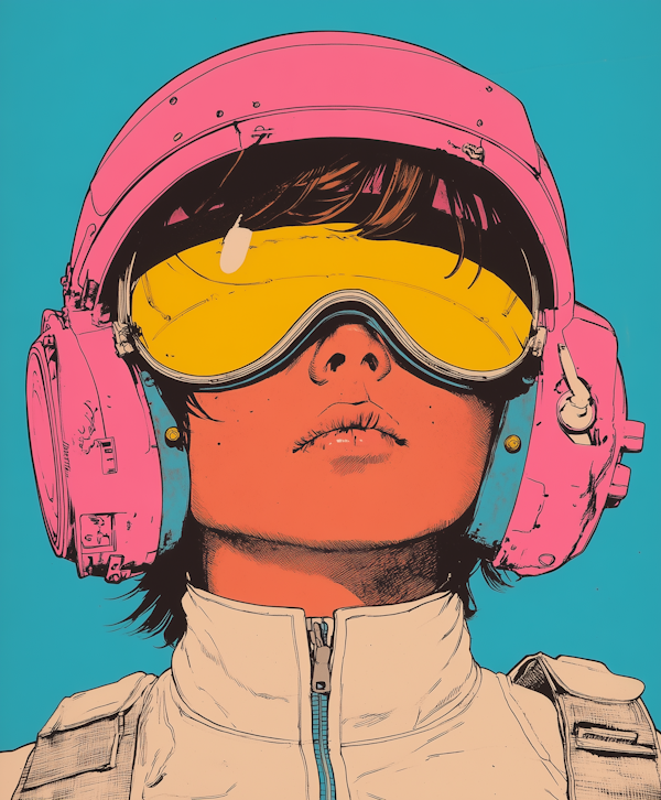 Futuristic Helmet Illustration