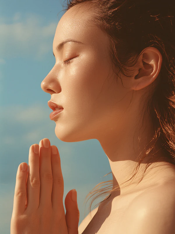 Serene Meditative Portrait