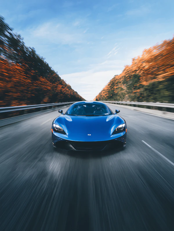 Blue Sports Car Drive