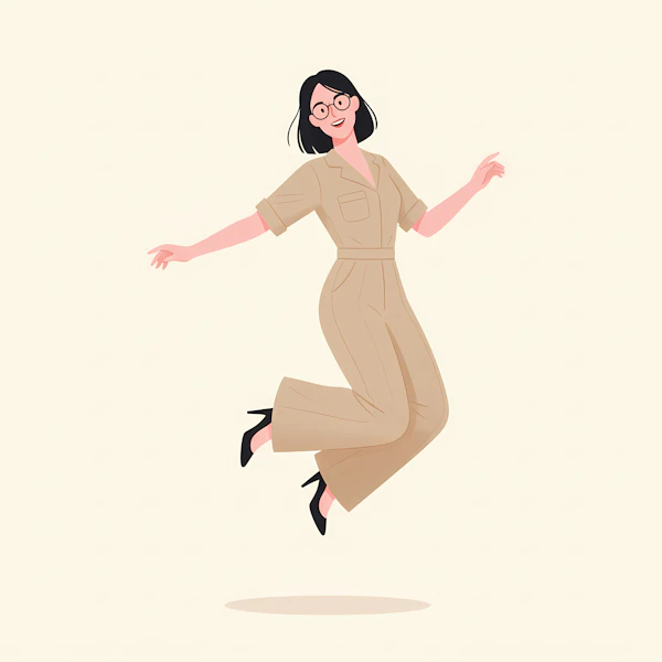 Stylized Woman Jumping