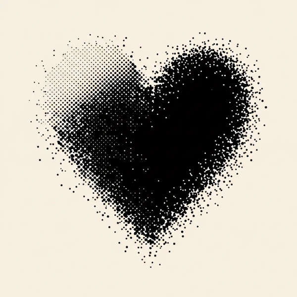 Halftone Heart Design
