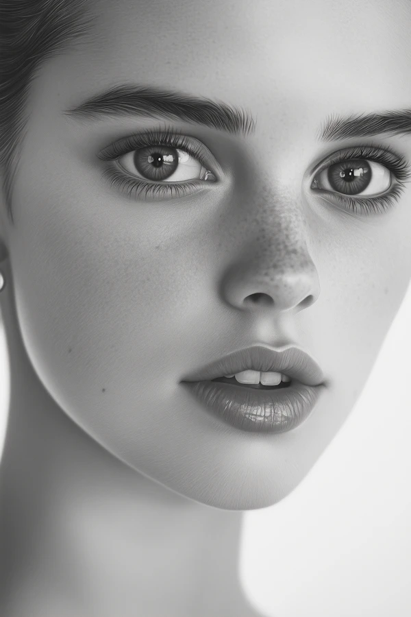 Grayscale Portrait Art