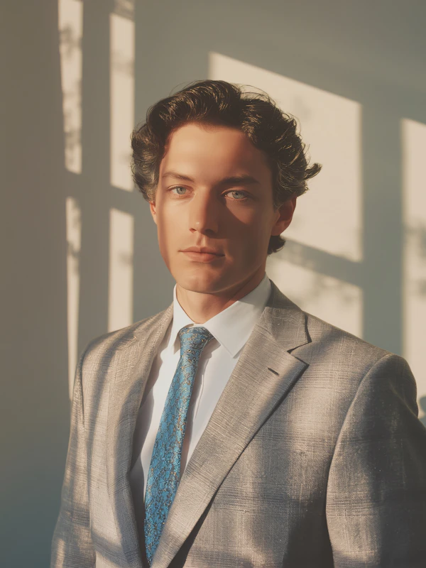 Man in Gray Suit