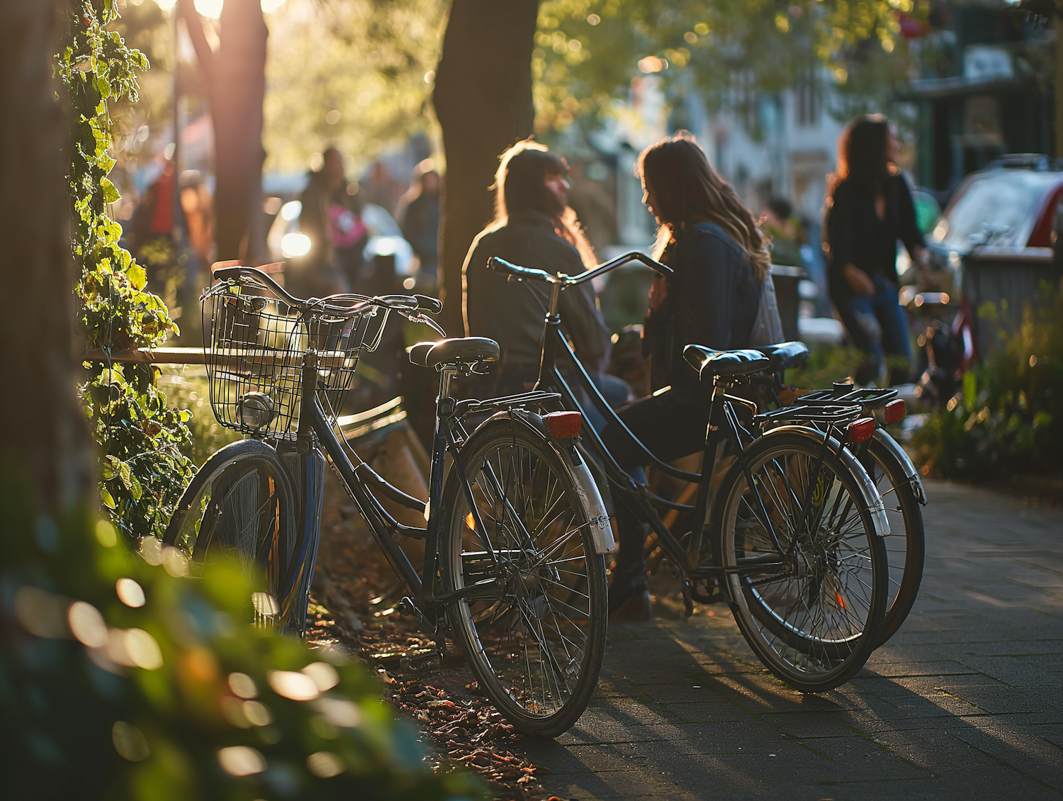 Golden Hour Respite with Bicycles
