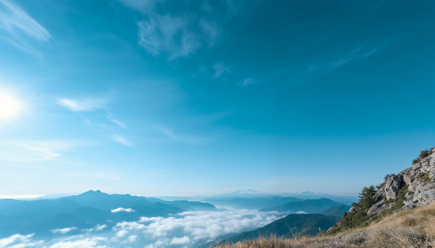 Mountain Landscape Under Clear Blue Sky