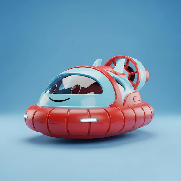 Futuristic Cartoon Vehicle