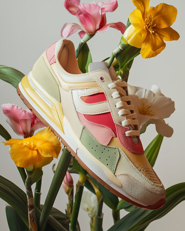 Colorful Sneaker with Flowers