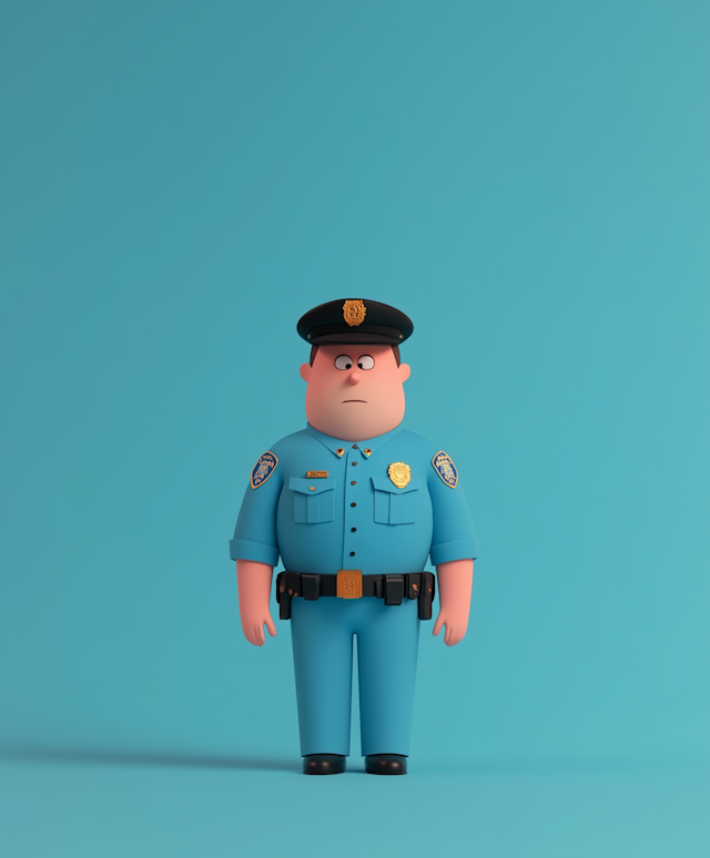 Cartoon Police Officer Illustration