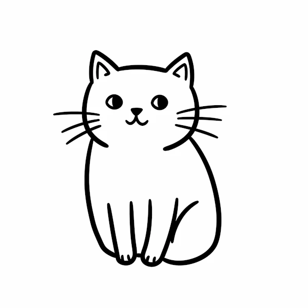 Minimalist Cat Drawing
