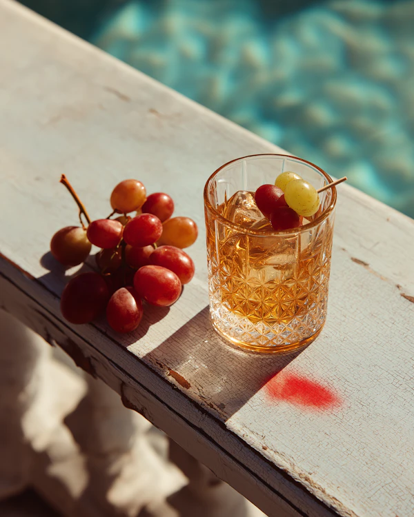 Golden Drink by Pool