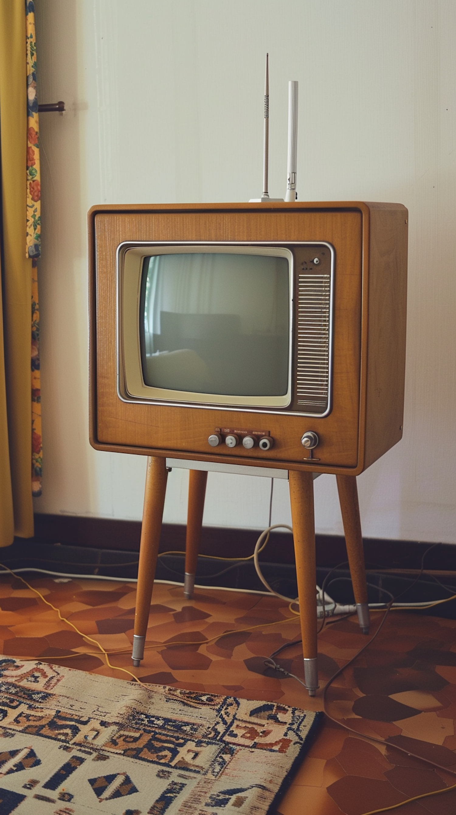 Vintage Television in a Domestic Setting