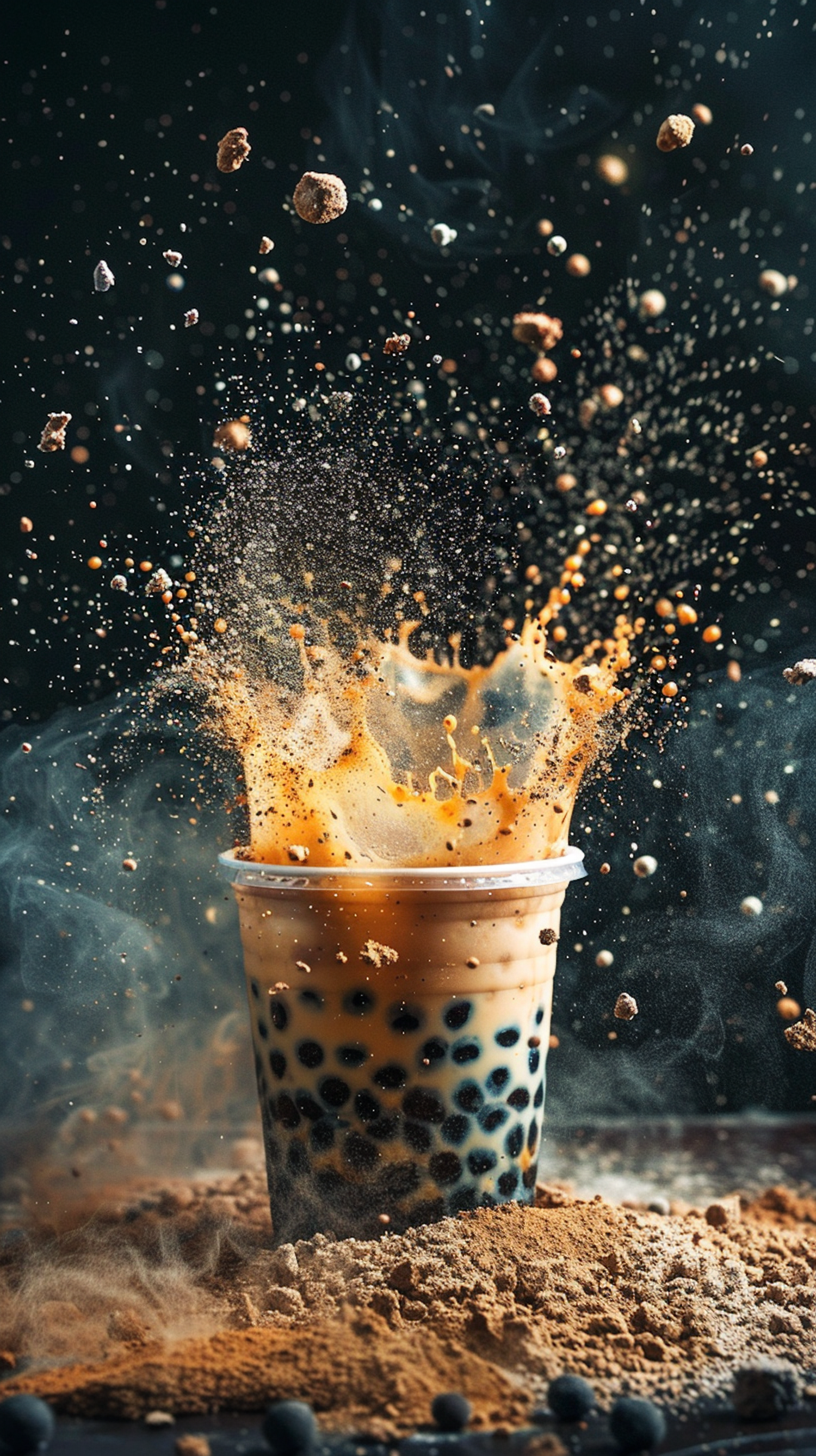 Dynamic Bubble Tea Splash