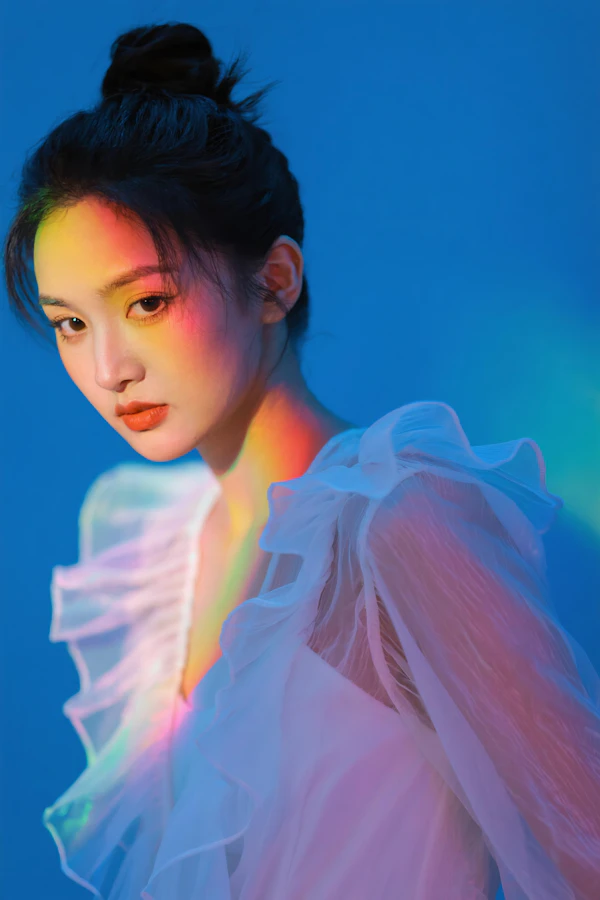 Rainbow Lit Portrait
