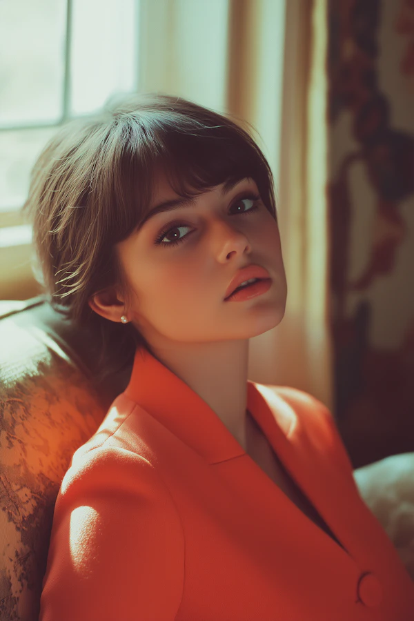 Portrait of a Young Woman in Orange