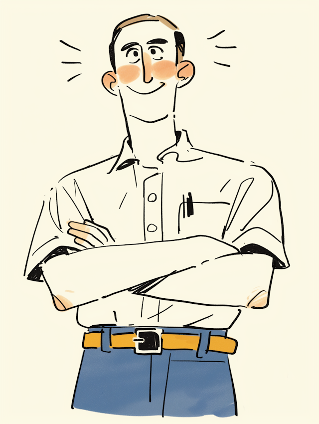 Cheerful Man Illustration