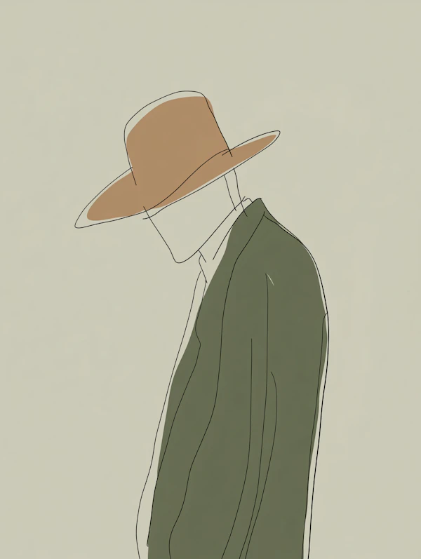 Minimalist Figure with Hat