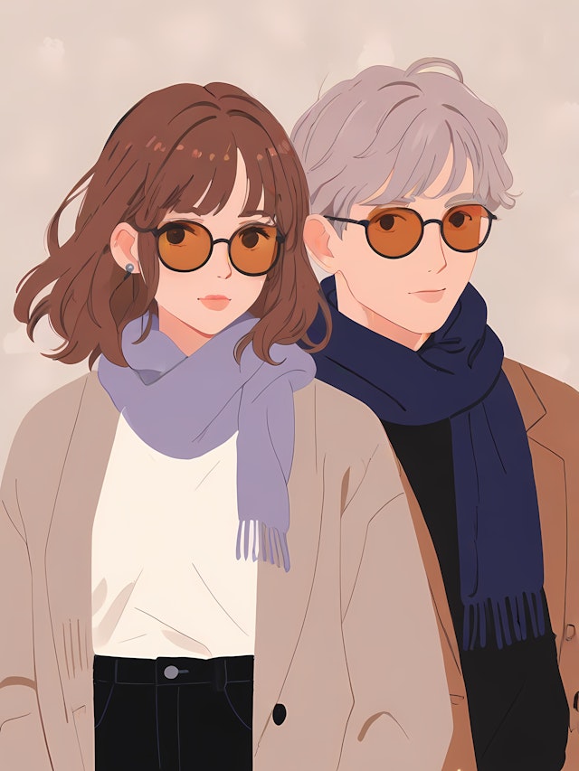 Stylish Couple Illustration