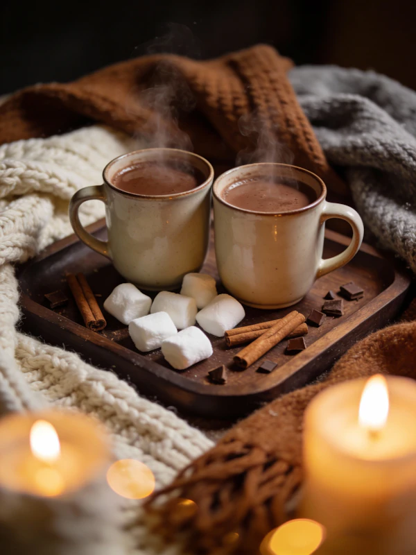 Cozy Hot Chocolate Scene
