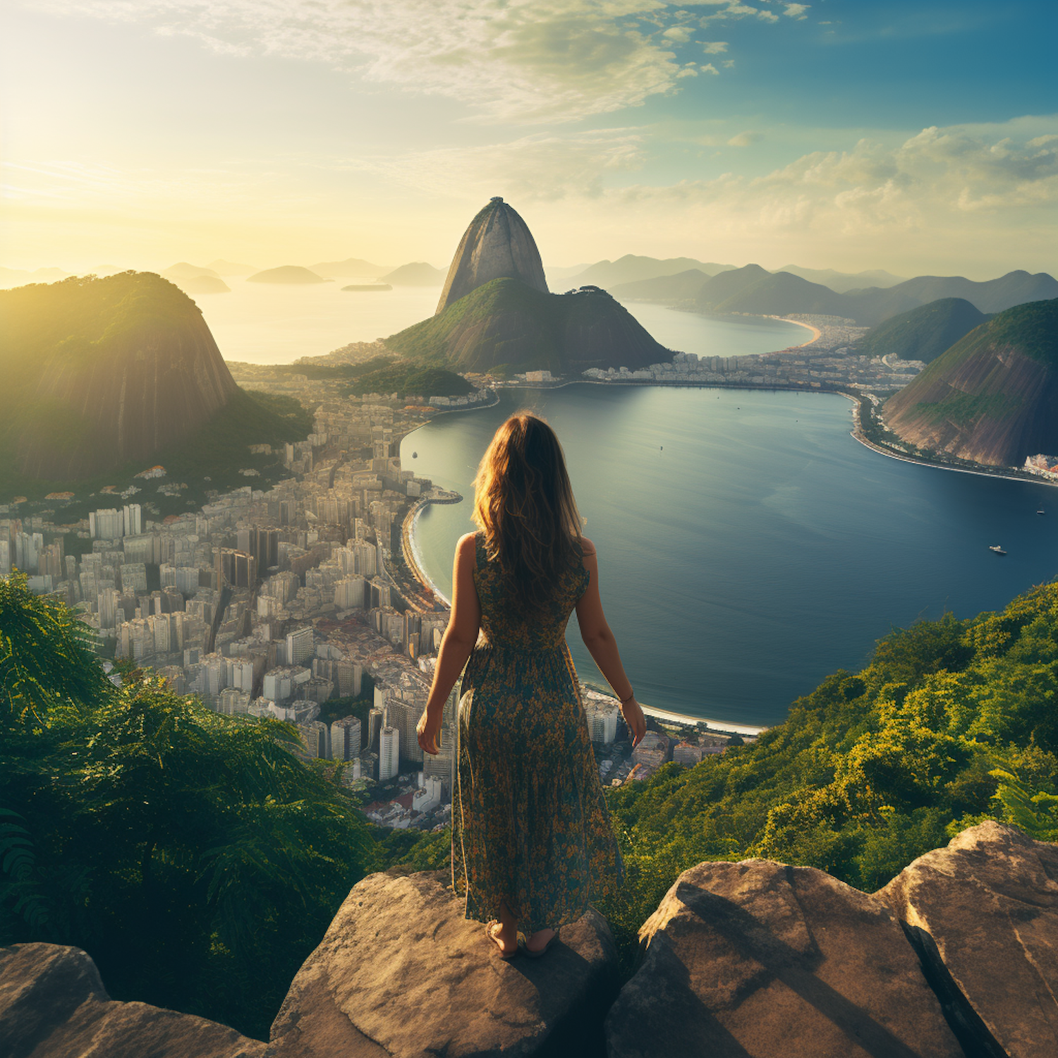 Serene Contemplation at Corcovado Overlook