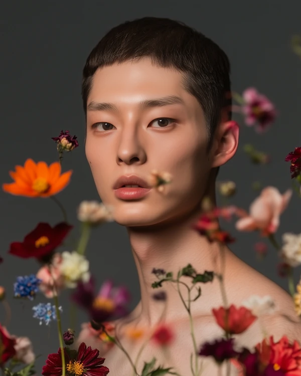 Floral Portrait Close-Up