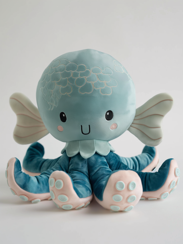 Soft Blue Octopus Plush Toy