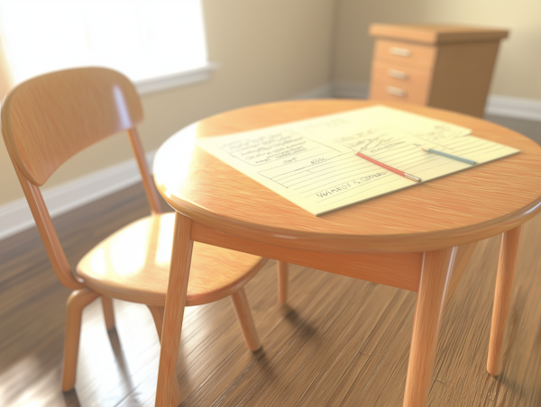 Serene Study Room with Writing Materials