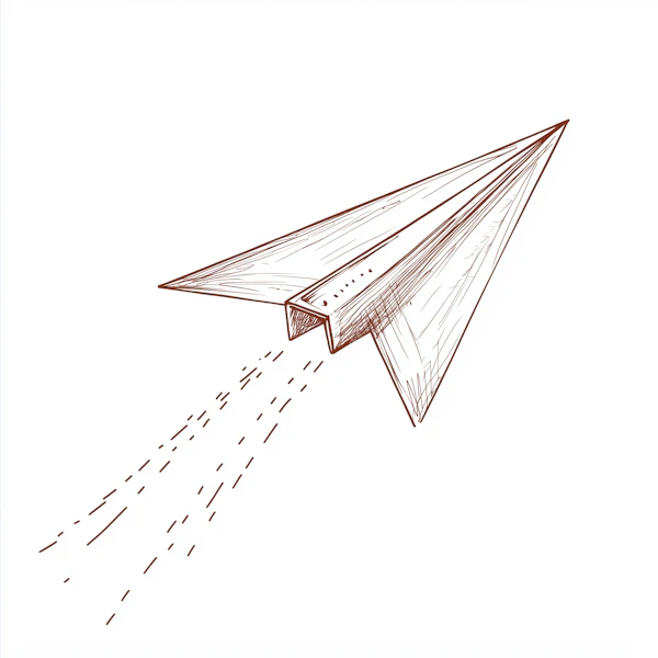 Paper Airplane Sketch