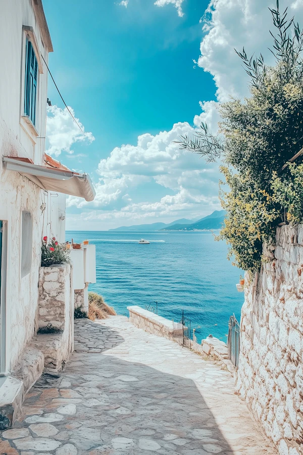 Mediterranean Coastal Scene